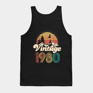 50th birthday gifts for men and women 1980 gift 40 years old Tank Top